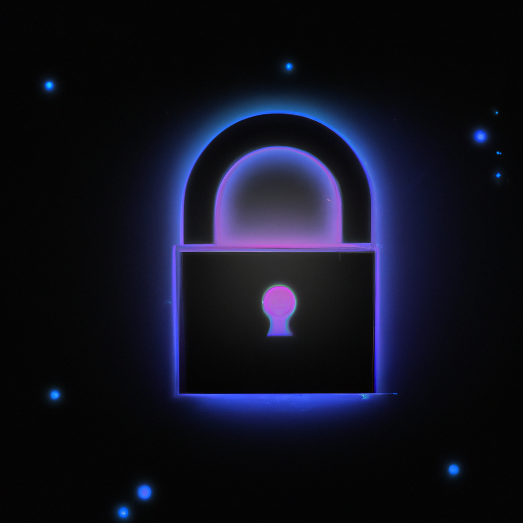 Shielded padlock logo for privacy-first brand